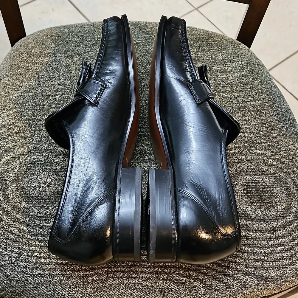 Florsheim Como Tassel Dress Shoes Men 13B Black Leather